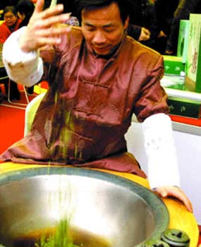 Příprava čaje Fujian Mao Feng
